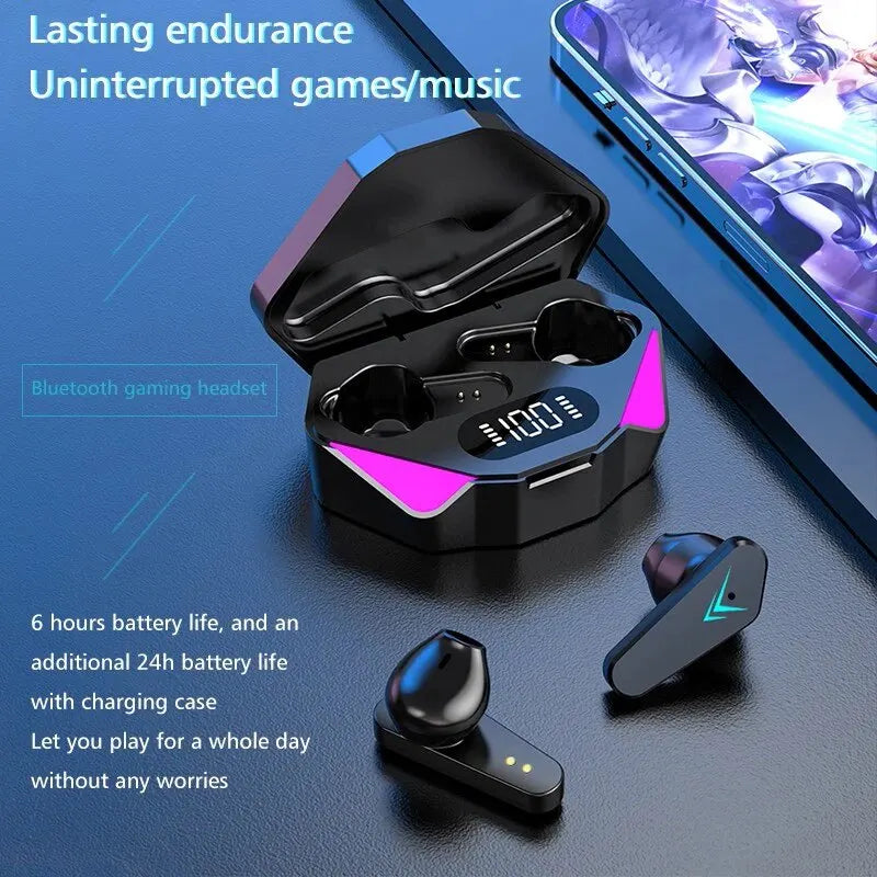 X15 TWS Wireless Bluetooth Headset LED Display Gamer Earbuds with Mic Wireless Headphones Noise Cancelling Bluetooth Earphones