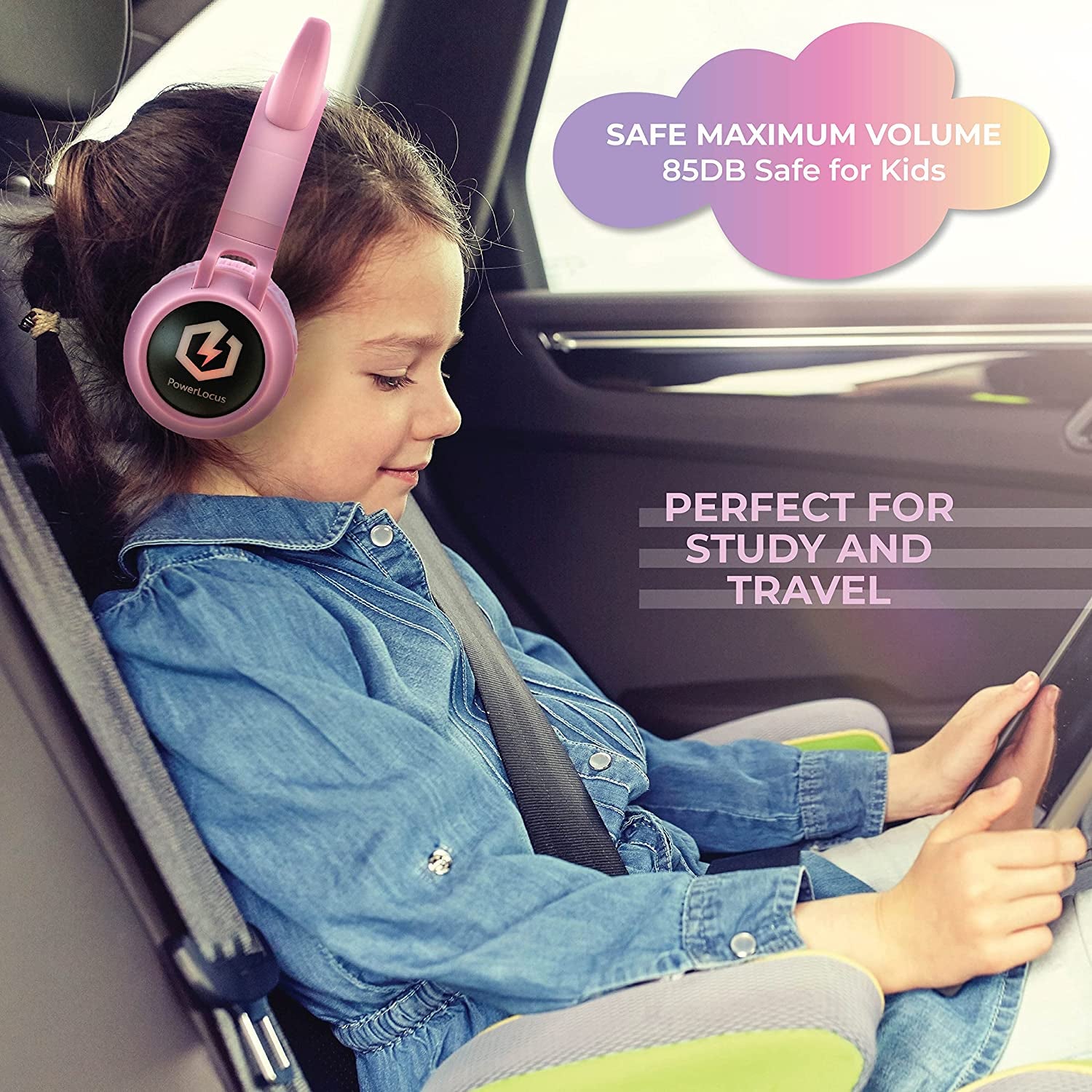 Wireless Bluetooth Headphones for Kids, Kid Headphone Over-Ear with LED Lights, Foldable Headphones with Microphone,Volume Limited, Wireless and Wired Headphone for Phones,Tablets,Pc,Laptop