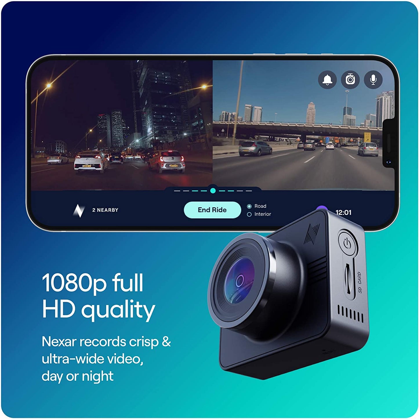 Beam GPS Dash Cam | HD Front Dash Cam | 2022 Model | 32 GB SD Card Included | Unlimited Cloud Storage | Parking Mode | Wifi